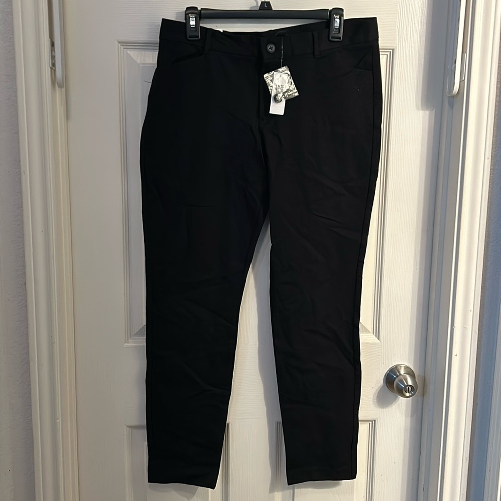 Gap Slim City Black Button‎ Closure Straight Pants New With Tags Size 12